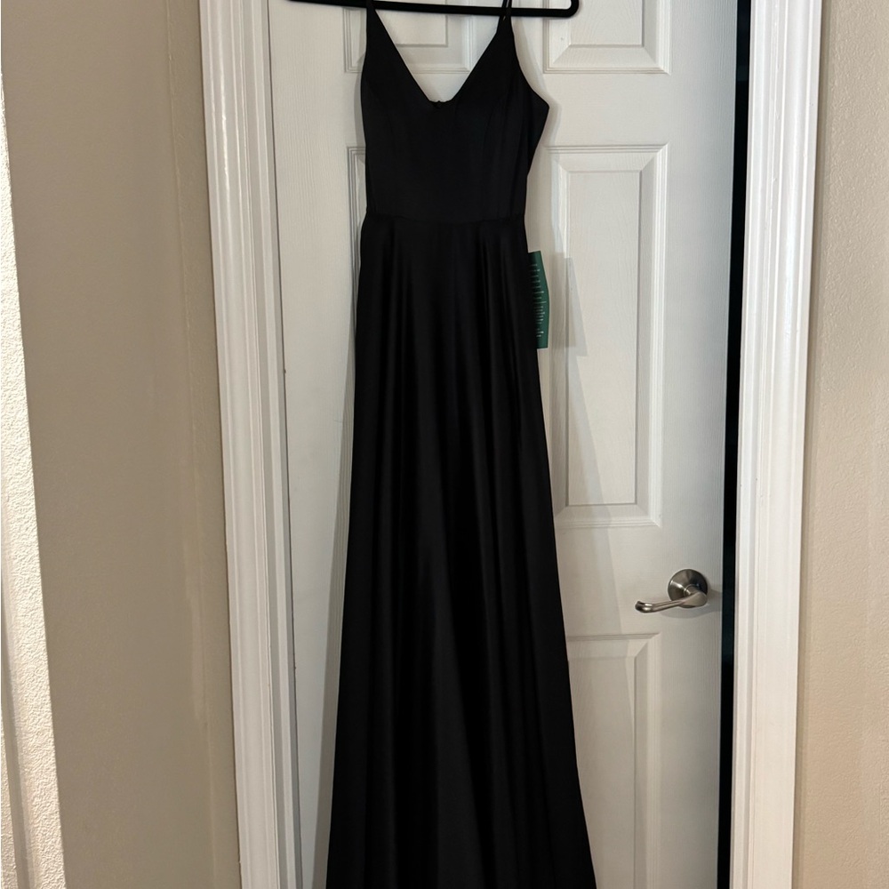 B. Smart Black Maxi Dress with POCKETS!